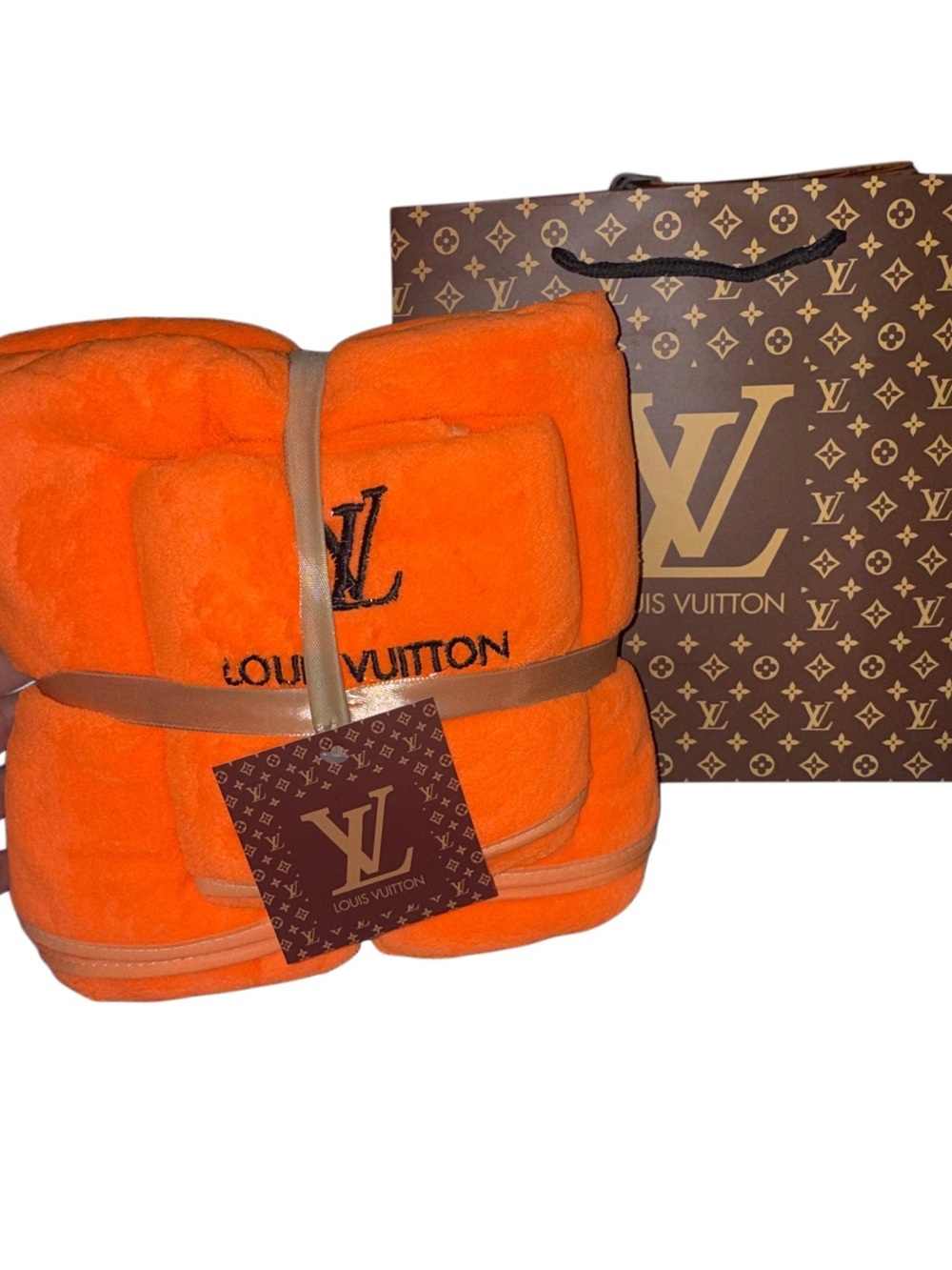 Luxury Inspired Orange Towel Set - Picture 2 of 7
